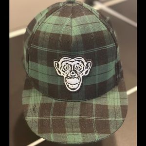 Monkey Sport Embroidered Plaid Baseball hat
